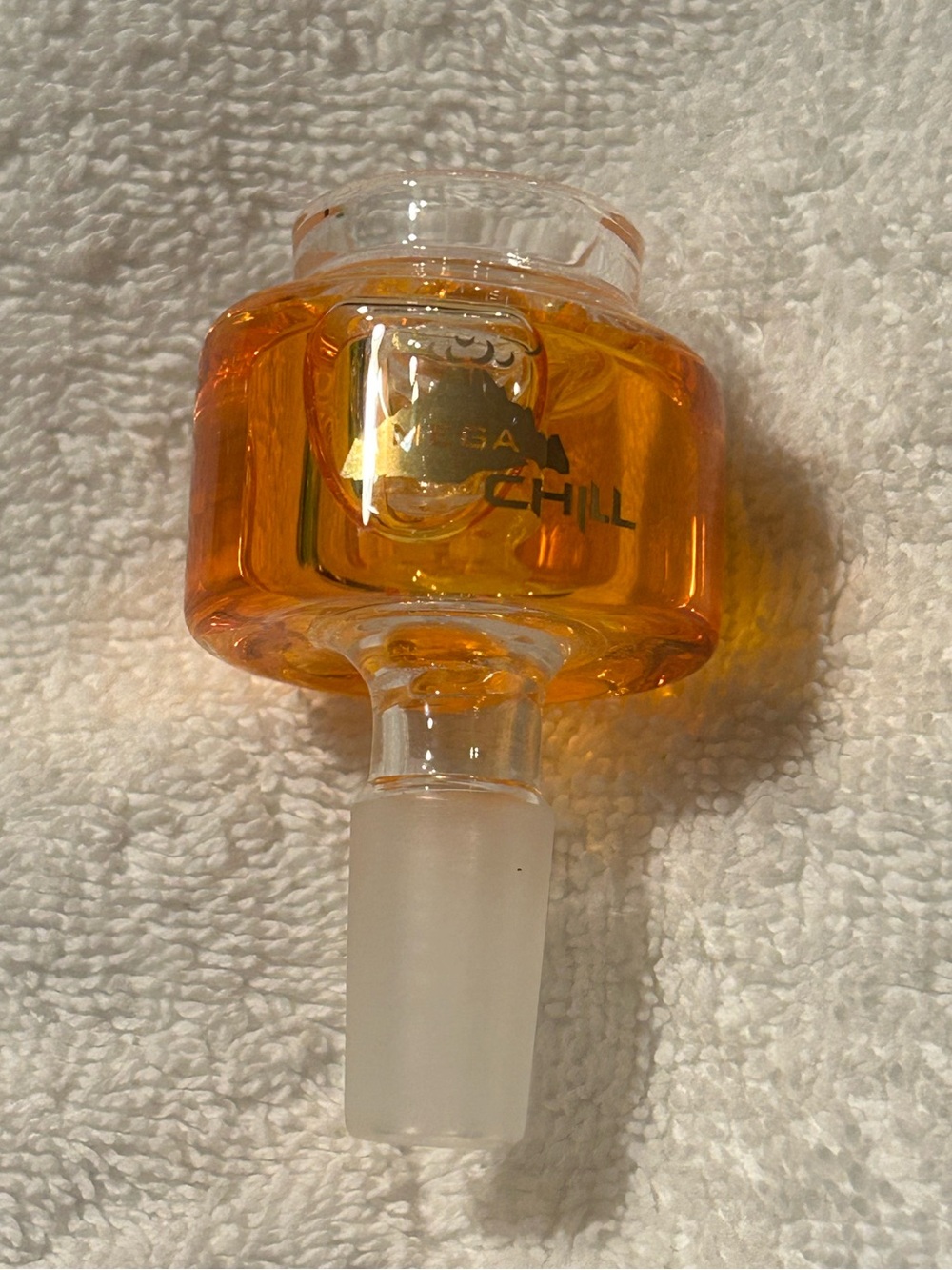 Mega Chill Brand Glycerin filled Orange Glass Bowl